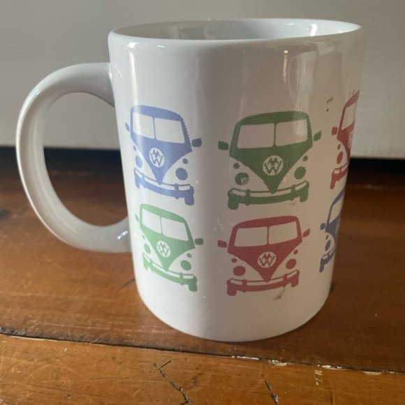 VW Volkswagen Vanagon Hippie Van White Ceramic 10oz Mug - Picture 3 of 7